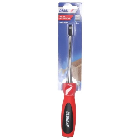 Dłuto 6mm, stal crv, dwumateriałowy uchwyt Dedra