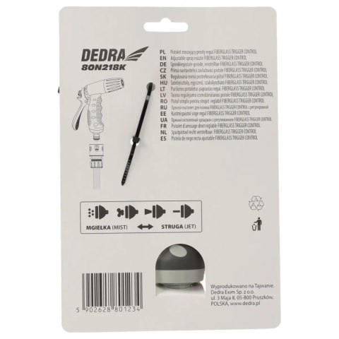 Pistolet zraszający prosty regul.fiberglass trigger control Dedra