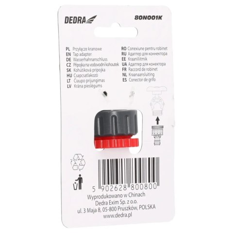 Przyłącze kranowe 1/2"-3/4", karta Dedra