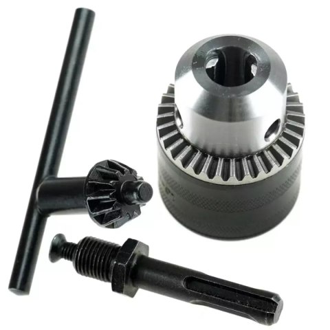 Uchwyt wiertarski kluczykowy zestaw 3cz 1,5-13mm 1/2"-20unf Dedra