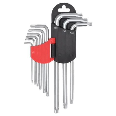 Klucze torx długie t10-t50 zestaw 9szt, crv Dedra
