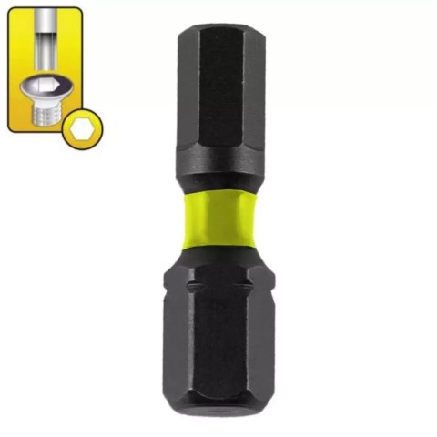 Końcówki wkrętakowe udarowe hex h5x25mm, 2szt blister Dedra