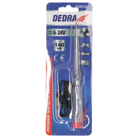 Próbnik napięcia samochodowy 6-24v, 140mm Dedra