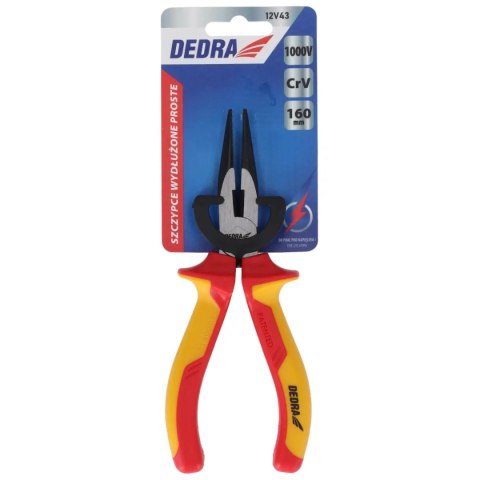 Szczypce wydłużone proste 160mm vde Dedra
