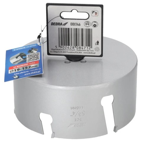Otwornica uniwersalna tct 146mm 5/8'' Dedra