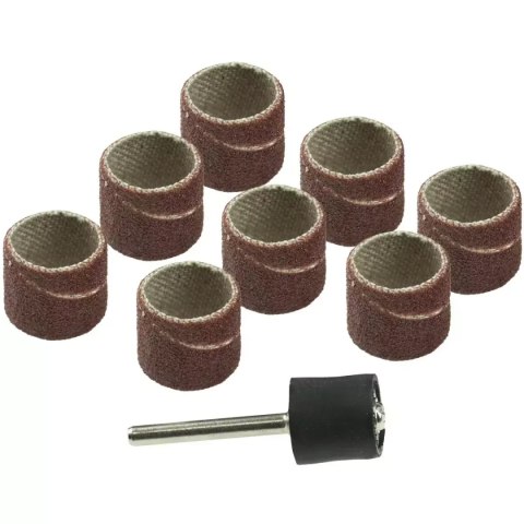 Taśma szlifierska 12.7mm,k60,k120, zestaw 9szt Dedra