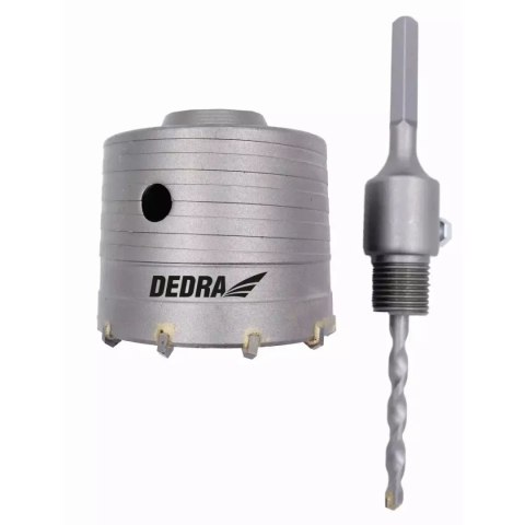 Wiertło koronkowe 80mm hm z uchwytem hex Dedra