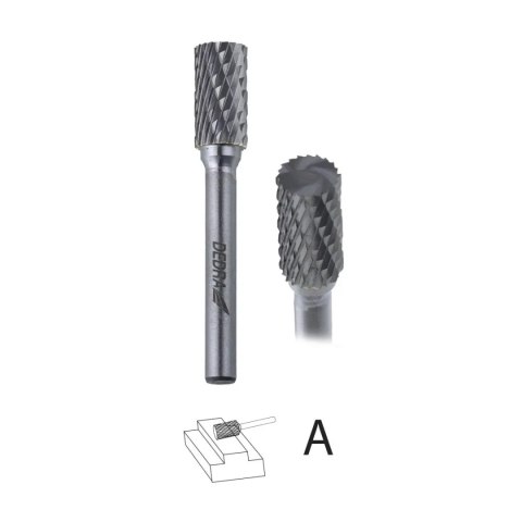 Frez trzpieniowy walcowy a10x20mm, trzpień 6mm Dedra
