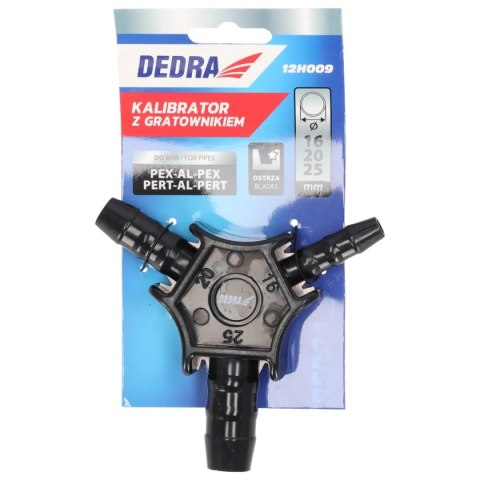 Kalibrator z gratownikiem do rur pex Dedra
