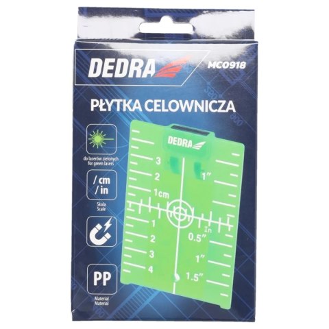 Płytka celownicza do urządzeń laserowych, zielona Dedra