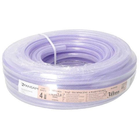 Wąż pvc zbrojony 6x10mm,30m Dedra