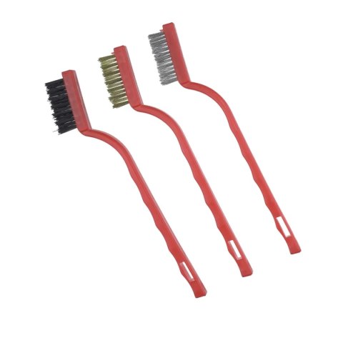 Zestaw szczotek 3szt, 3-rzędowe, 175mm, uchwyt plastik Dedra