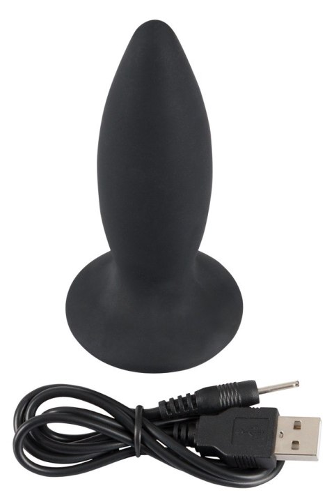 Korek analny wibrujący Black Velvets silikonowy USB 11 cm