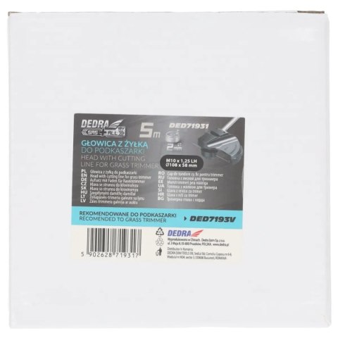 Głowica z żyłką 2mm do ded7193v Dedra