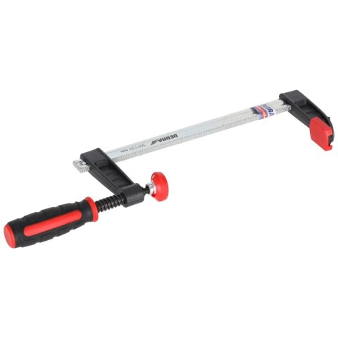 Ścisk stolarski f 300x80mm, 2-materiałowa rękojeść Dedra