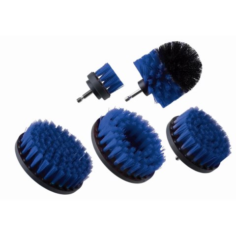 Szczotki czyszczące, na wiertarkę, 5szt. zestaw, nylon, hex,6mm Dedra