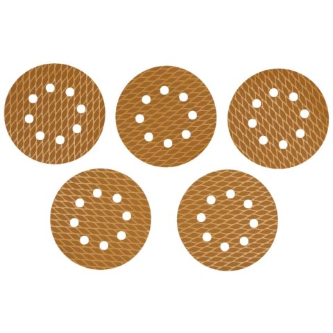Tarczki ścierne anti-clogg 125mm, #220, rzep, zestaw 5szt Dedra