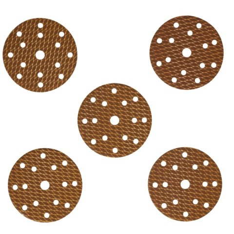 Tarczki ścierne anti-clogg 150mm, #220, rzep, zestaw 5szt Dedra