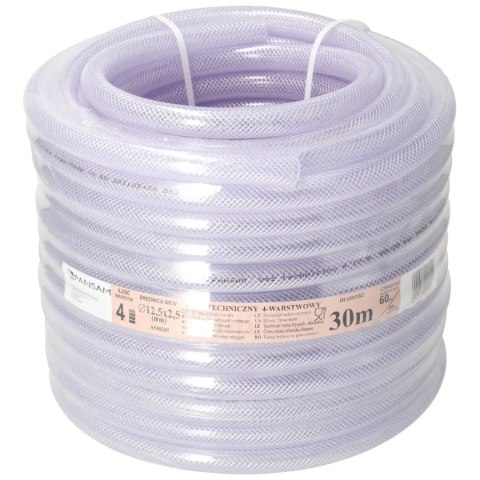 Wąż pvc 12x17mm,30m Dedra