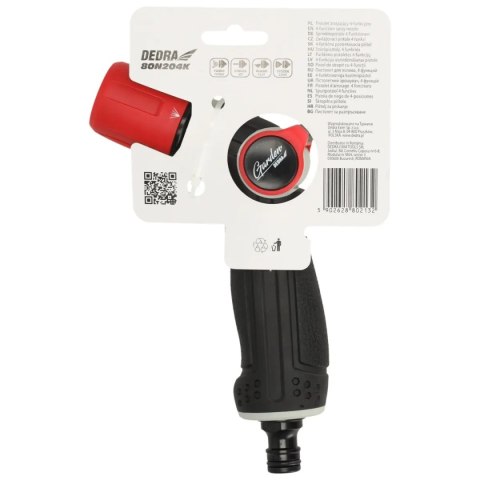 Pistolet zraszający 4-funkcyjny turbo thumb control Dedra