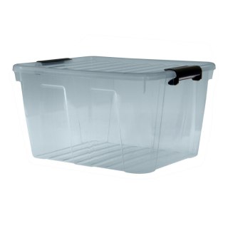 Pojemnik z pokrywą Plast Team Home Box 30L transparentny szary PLAST TEAM