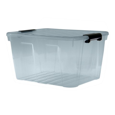 Pojemnik z pokrywą Plast Team Home Box 30L transparentny szary PLAST TEAM