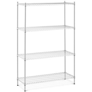 Regał warsztatowy chromowany 4 półki ażurowe do 1 t 1000 kg 120x45x180 cm