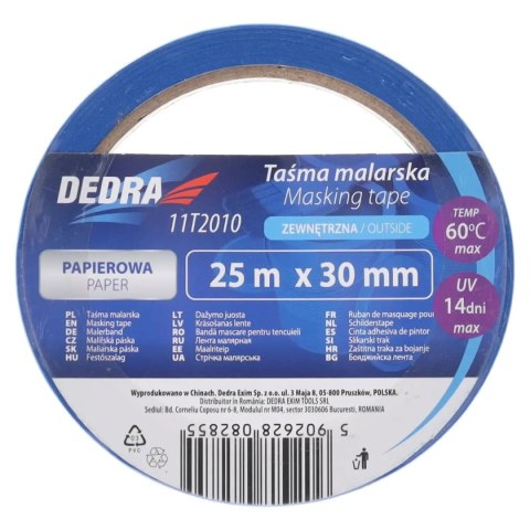Taśma maskująca zewnętrzna 30mmx50m Dedra