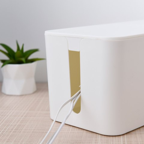 AG963A Organizer na kable listwy biały ATL