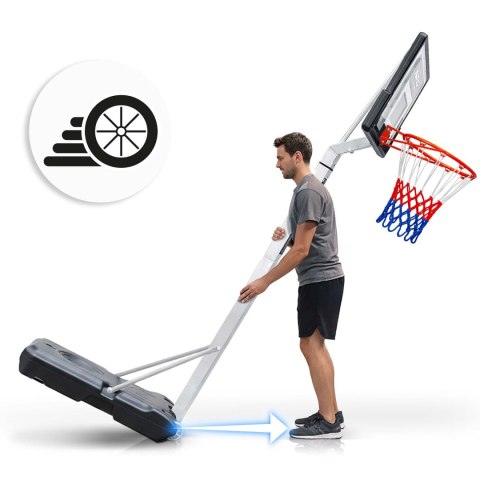Kosz do koszykówki 150-260cm regulowany wolnostojący stabilny mobilny Neo-Sport NS-281