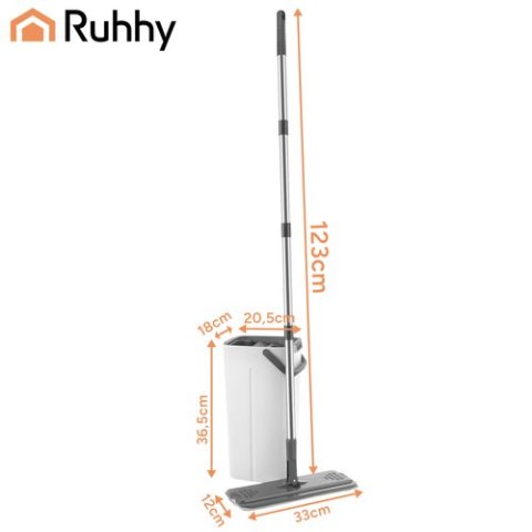 Mop dwukomorowy 8,5L z nakładkami Ruhhy 27231 RUHHY