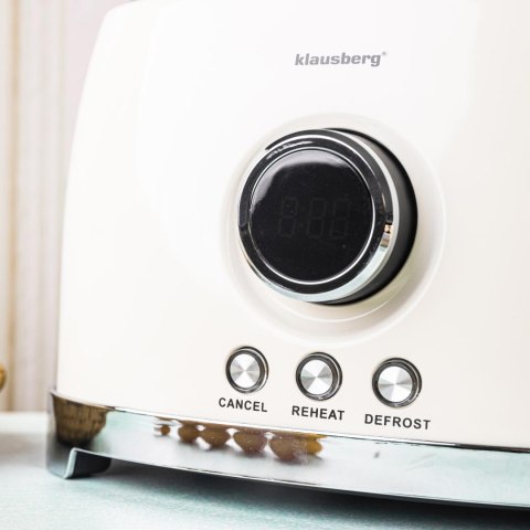 Toster opiekacz, kremowy, 850w, klausberg, kb-9026 Klausberg