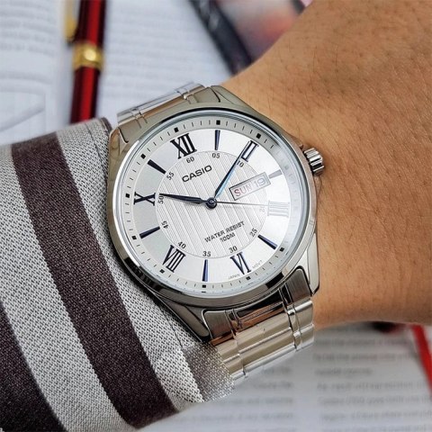 Casio ZEGAREK MĘSKI CASIO MTP-1384D-7A2 (zd108b) + BOX