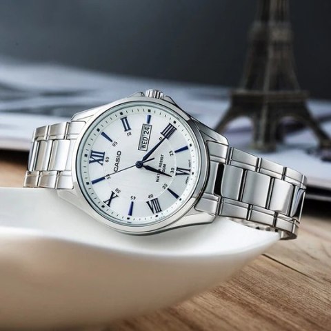 Casio ZEGAREK MĘSKI CASIO MTP-1384D-7A2 (zd108b) + BOX