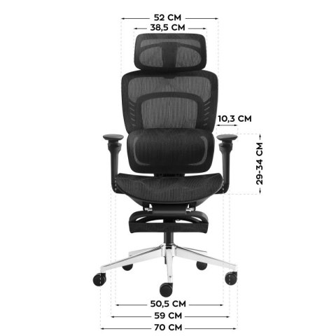 Fotel biurowy z masażem Visioner 8.3 Black