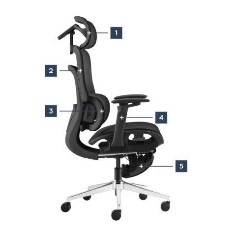 Fotel biurowy z masażem Visioner 8.3 Black