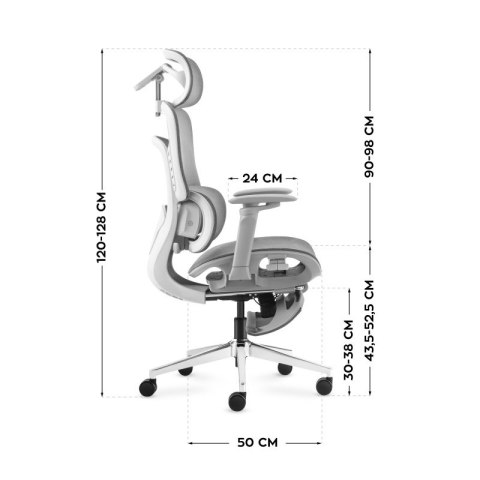 Fotel biurowy z masażem Visioner 8.3 Grey