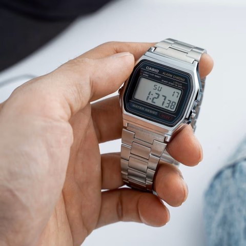 Casio ZEGAREK MĘSKI CASIO A158WA-1D VINTAGE RETRO + BOX