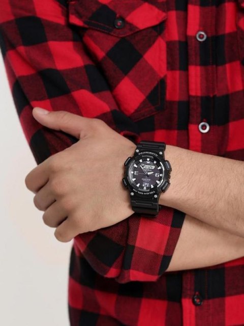 Casio ZEGAREK MĘSKI CASIO AQ-S810W-1AV (zd044h) - SOLAR POWERED + BOX