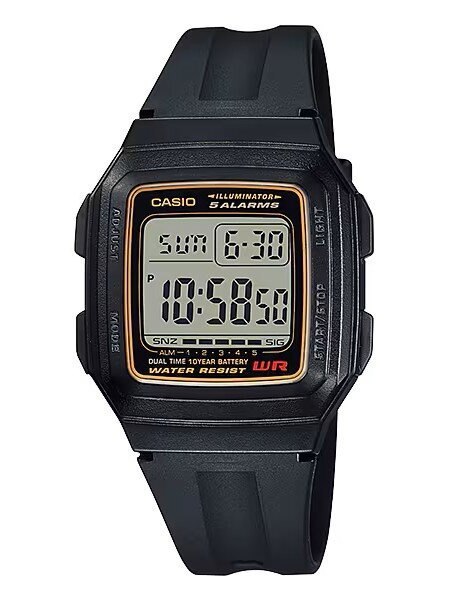 Casio ZEGAREK MĘSKI CASIO F-201WA-9A (zd164a) - KLASYKA + BOX