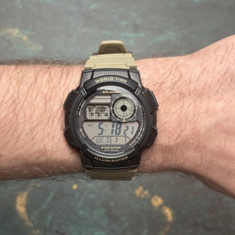 Casio ZEGAREK MĘSKI CASIO AE-1000W-5AVEF (zd073i) - WORLD TIME + BOX