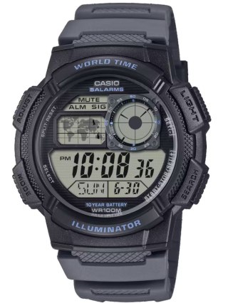 Casio ZEGAREK MĘSKI CASIO AE-1000W-8AVEF (zd073j) - WORLD TIME + BOX