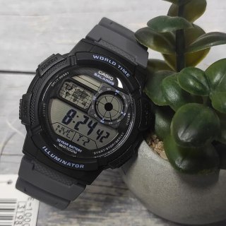 Casio ZEGAREK MĘSKI CASIO AE-1000W-8AVEF (zd073j) - WORLD TIME + BOX