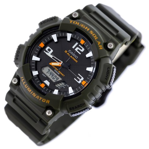 Casio ZEGAREK MĘSKI CASIO AQ-S810W-3AV (zd044k) - SOLAR POWERED + BOX