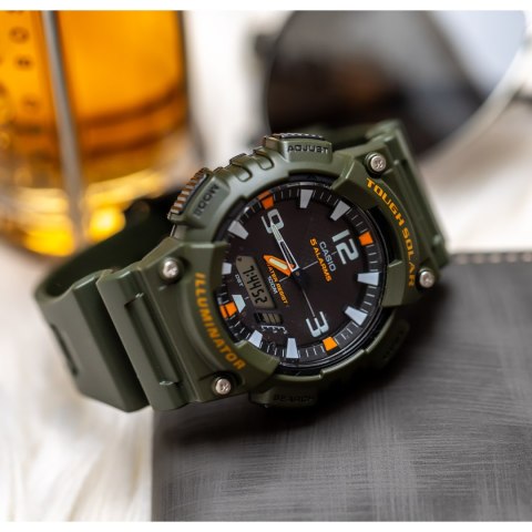 Casio ZEGAREK MĘSKI CASIO AQ-S810W-3AV (zd044k) - SOLAR POWERED + BOX