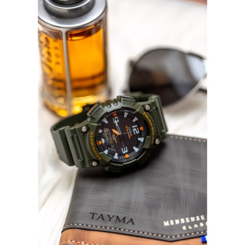 Casio ZEGAREK MĘSKI CASIO AQ-S810W-3AV (zd044k) - SOLAR POWERED + BOX