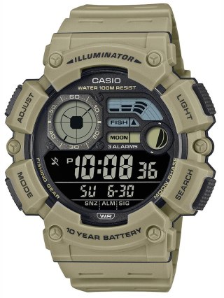 Casio ZEGAREK MĘSKI CASIO Digital Moonphase WS-1500H-5B + BOX