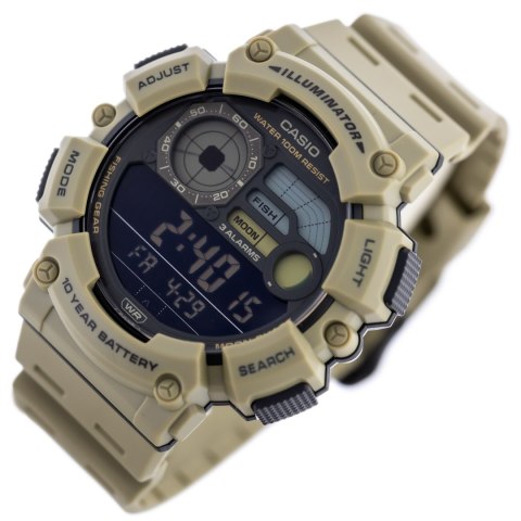 Casio ZEGAREK MĘSKI CASIO Digital Moonphase WS-1500H-5B + BOX