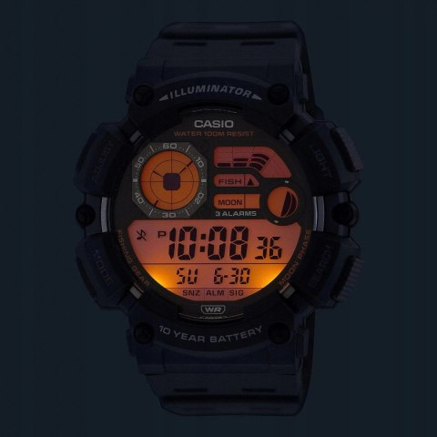 Casio ZEGAREK MĘSKI CASIO Digital Moonphase WS-1500H-5B + BOX