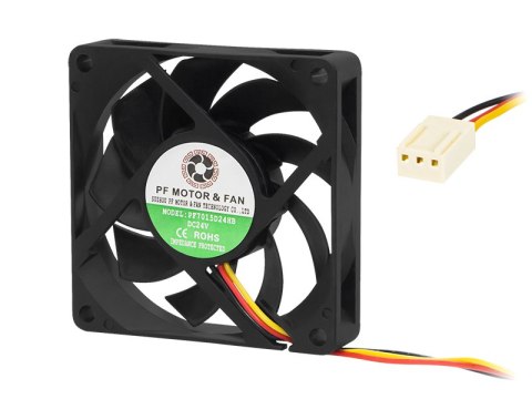 85-703# Wentylator 70x15mm 24v kulkowy 3-przewodowy Blow